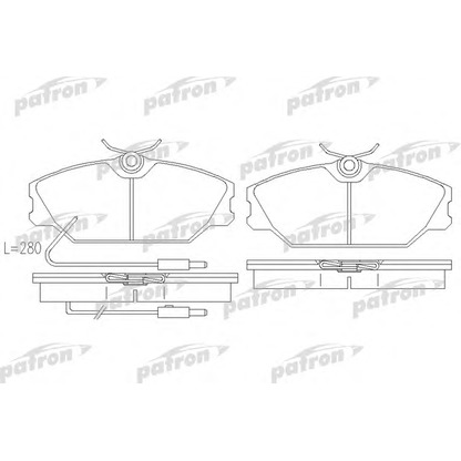 Photo Brake Pad Set, disc brake PATRON PBP406