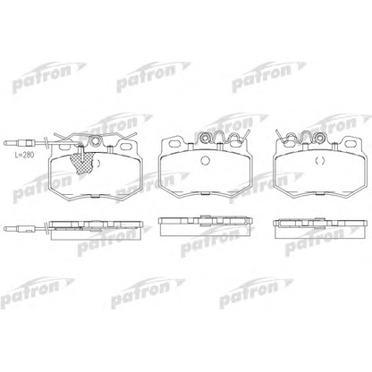 Photo Kit de plaquettes de frein, frein à disque PATRON PBP455