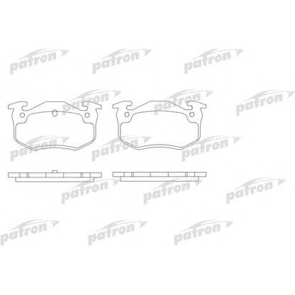 Фото Комплект тормозных колодок, дисковый тормоз PATRON PBP558