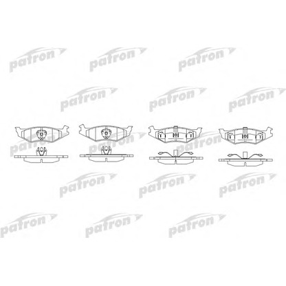 Photo Brake Pad Set, disc brake PATRON PBP7012