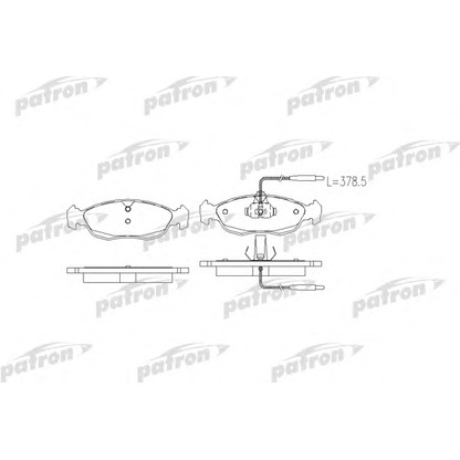Zdjęcie Zestaw klocków hamulcowych, hamulce tarczowe PATRON PBP876