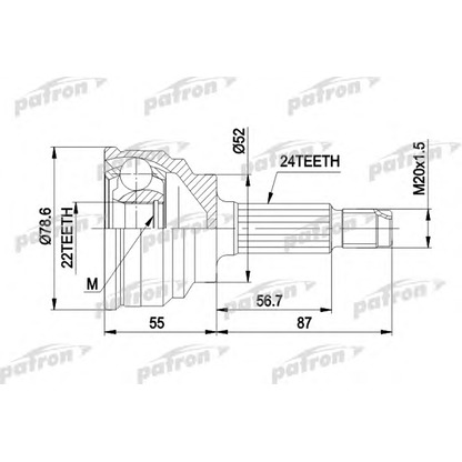 Foto Gelenksatz, Antriebswelle PATRON PCV1024