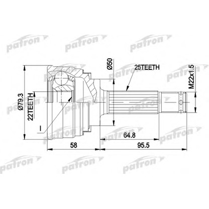 Photo Jeu de joints, arbre de transmission PATRON PCV1047