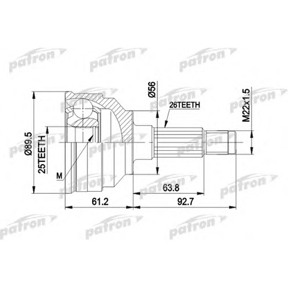 Foto Juego de articulación, árbol de transmisión PATRON PCV1059