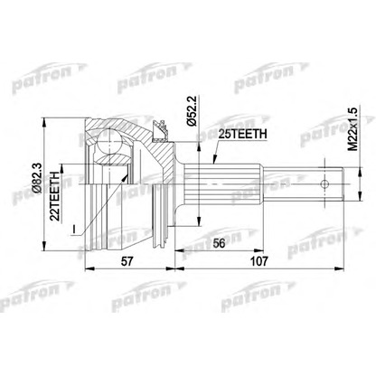 Foto Kit giunti, Semiasse PATRON PCV1087