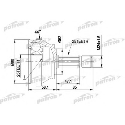 Foto Gelenksatz, Antriebswelle PATRON PCV1110