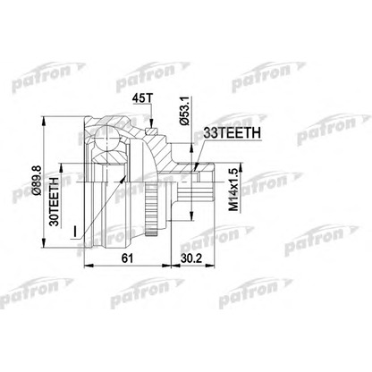 Photo Joint, drive shaft PATRON PCV1112