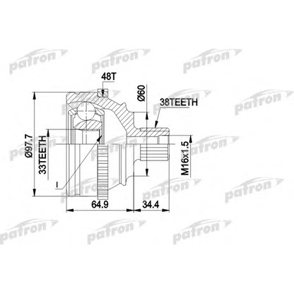 Foto Gelenksatz, Antriebswelle PATRON PCV1124