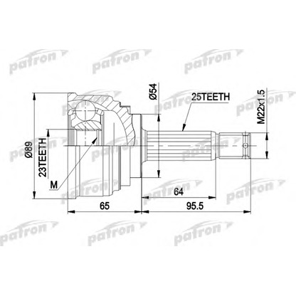 Photo Jeu de joints, arbre de transmission PATRON PCV1148