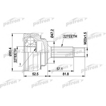 Foto Gelenksatz, Antriebswelle PATRON PCV1158