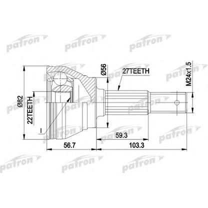 Foto Gelenksatz, Antriebswelle PATRON PCV1164