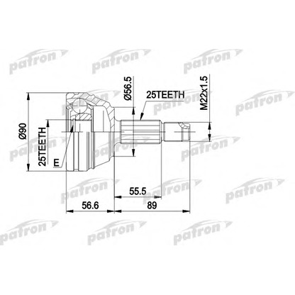 Photo Joint, drive shaft PATRON PCV1198