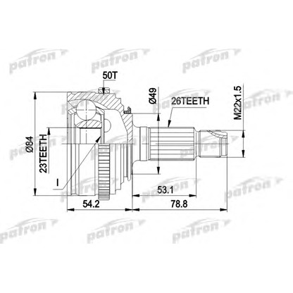 Photo Joint Kit, drive shaft PATRON PCV1220