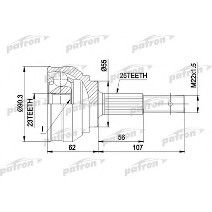 Foto Gelenksatz, Antriebswelle PATRON PCV1248