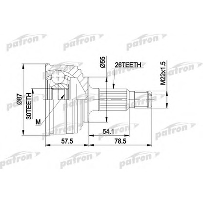 Photo Jeu de joints, arbre de transmission PATRON PCV1251