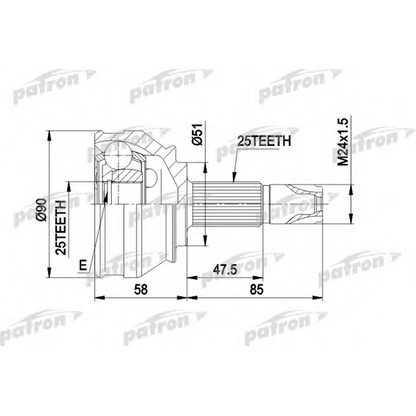 Foto Giunto, Semiasse PATRON PCV1258