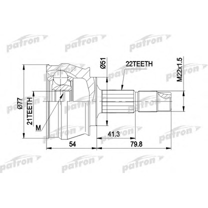 Photo Joint, drive shaft PATRON PCV1296