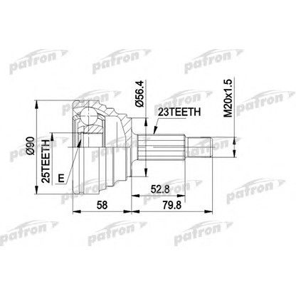 Photo Jeu de joints, arbre de transmission PATRON PCV1316