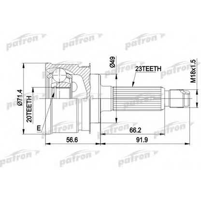 Foto Gelenksatz, Antriebswelle PATRON PCV1361