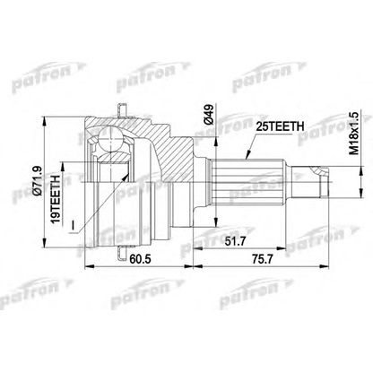 Foto Kit giunti, Semiasse PATRON PCV1365