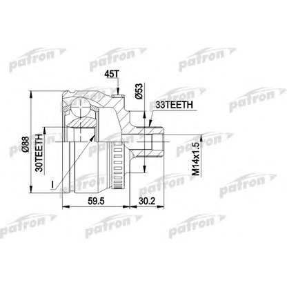 Foto Gelenksatz, Antriebswelle PATRON PCV1375