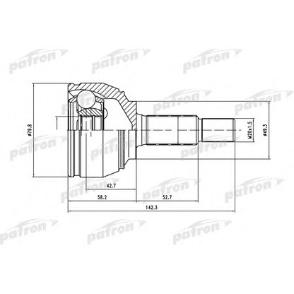 Photo Jeu de joints, arbre de transmission PATRON PCV1443