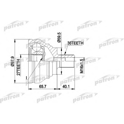 Photo Joint, drive shaft PATRON PCV1463