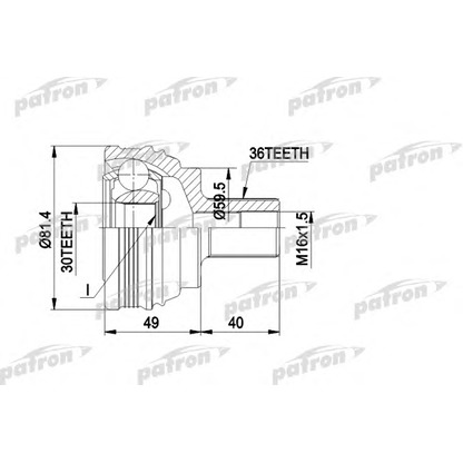Photo Joint, drive shaft PATRON PCV1465