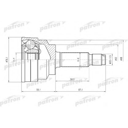 Foto Gelenksatz, Antriebswelle PATRON PCV1548