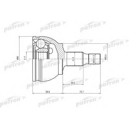 Photo Jeu de joints, arbre de transmission PATRON PCV1590