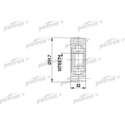 Photo Joint Kit, drive shaft PATRON PCV3003
