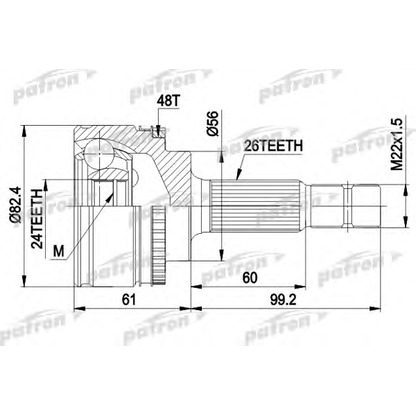 Photo Jeu de joints, arbre de transmission PATRON PCV3445