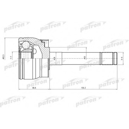 Photo Joint Kit, drive shaft PATRON PCV4722