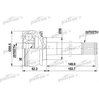 Photo Joint Kit, drive shaft PATRON PCV5007