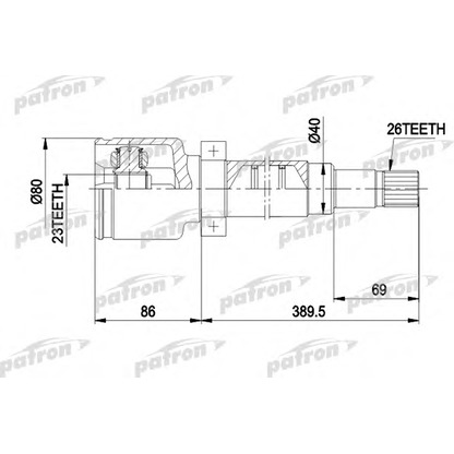 Foto Albero motore/Semiasse PATRON PCV5011