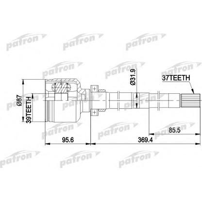 Photo Joint Kit, drive shaft PATRON PCV5016