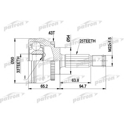 Photo Jeu de joints, arbre de transmission PATRON PCV5052