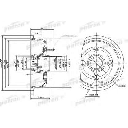 Foto Tamburo freno PATRON PDR1059