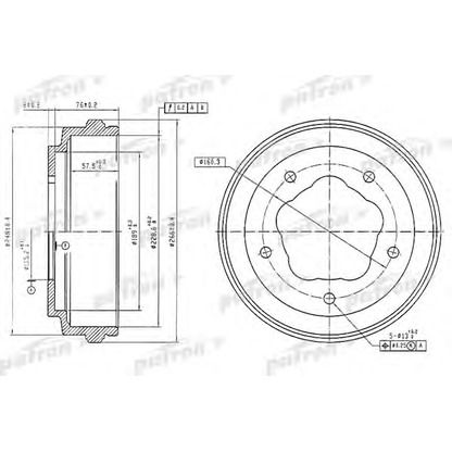 Foto Tamburo freno PATRON PDR1062