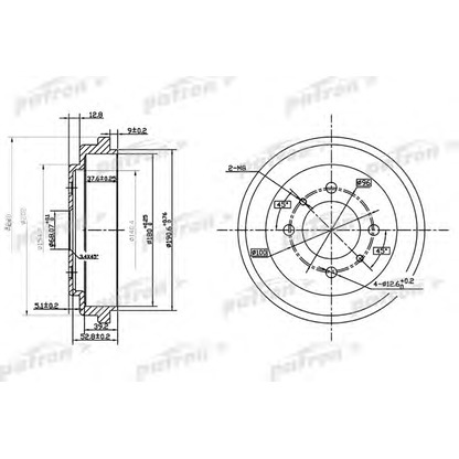 Фото Тормозной барабан PATRON PDR1112