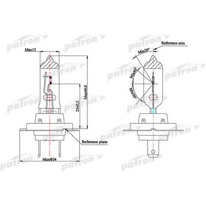 Foto Glühlampe, Fernscheinwerfer PATRON PLH71255