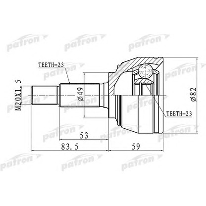 Foto Kit giunti, Semiasse PATRON PCV1667