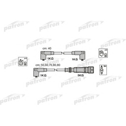 Zdjęcie Zestaw przewodów zapłonowych PATRON PSCI1006