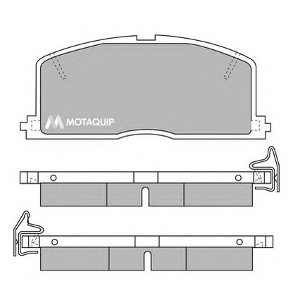 Фото Комплект тормозных колодок, дисковый тормоз MOTAQUIP LVXL353