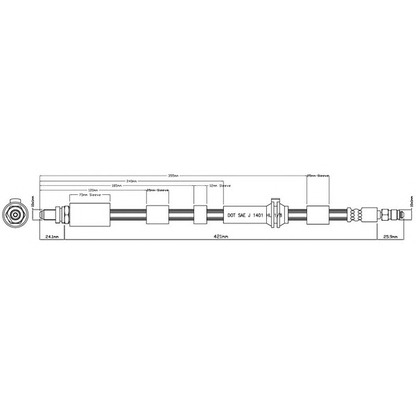 Фото Тормозной шланг MOTAQUIP VBH1200