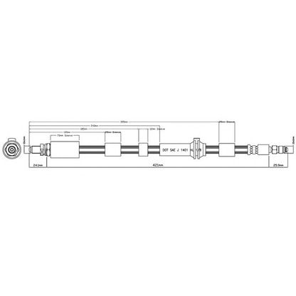 Фото Тормозной шланг MOTAQUIP VBH1203