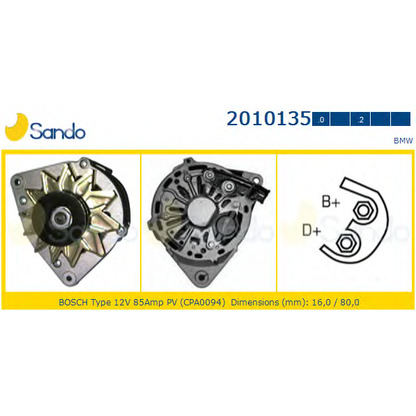 Photo Alternator SANDO 20101352