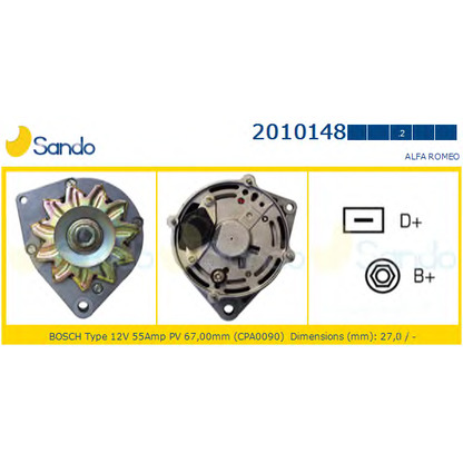 Photo Alternator SANDO 20101482