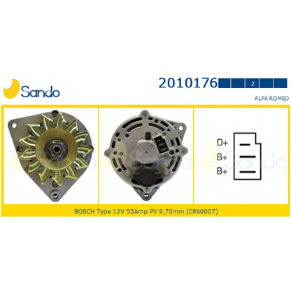 Photo Alternator SANDO 20101762