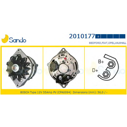 Photo Alternator SANDO 20101770